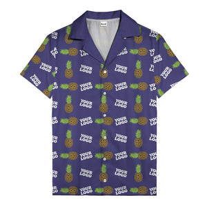 sunflower pineapple mosaic hawaiian shirt for men