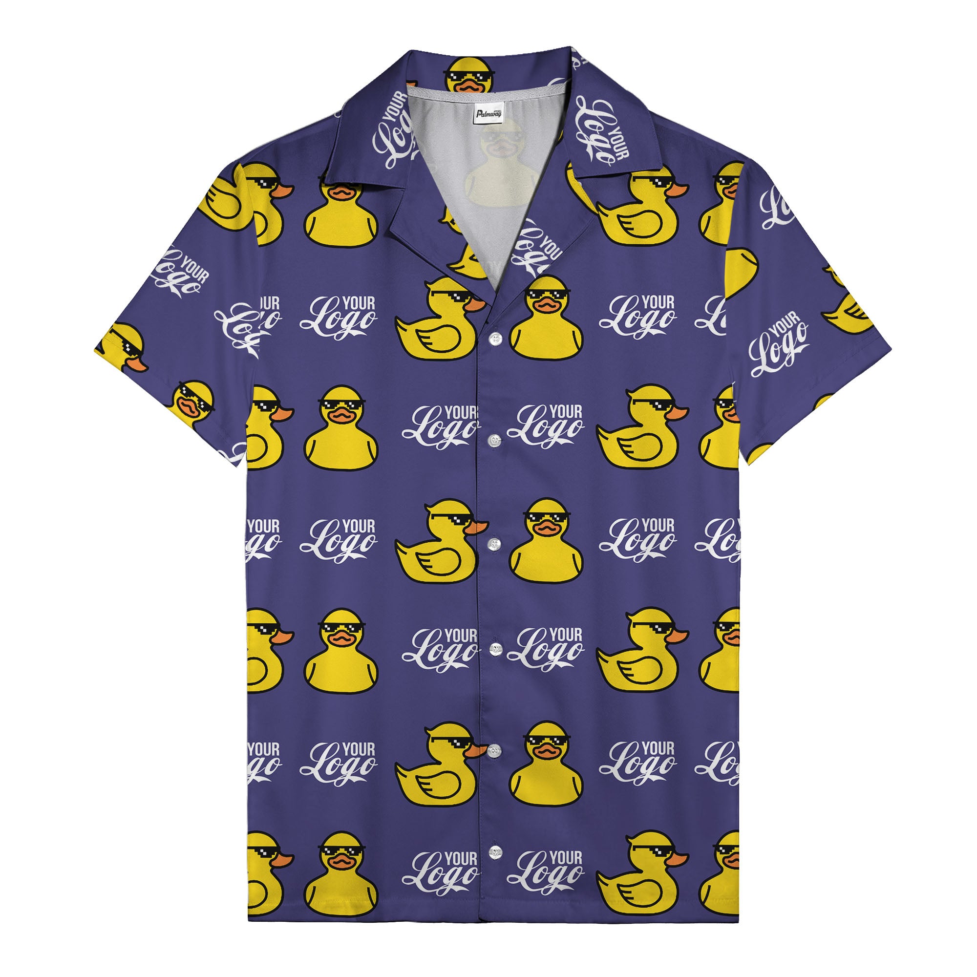 sunglassed rubber ducky parade custom logo hawaiian shirt