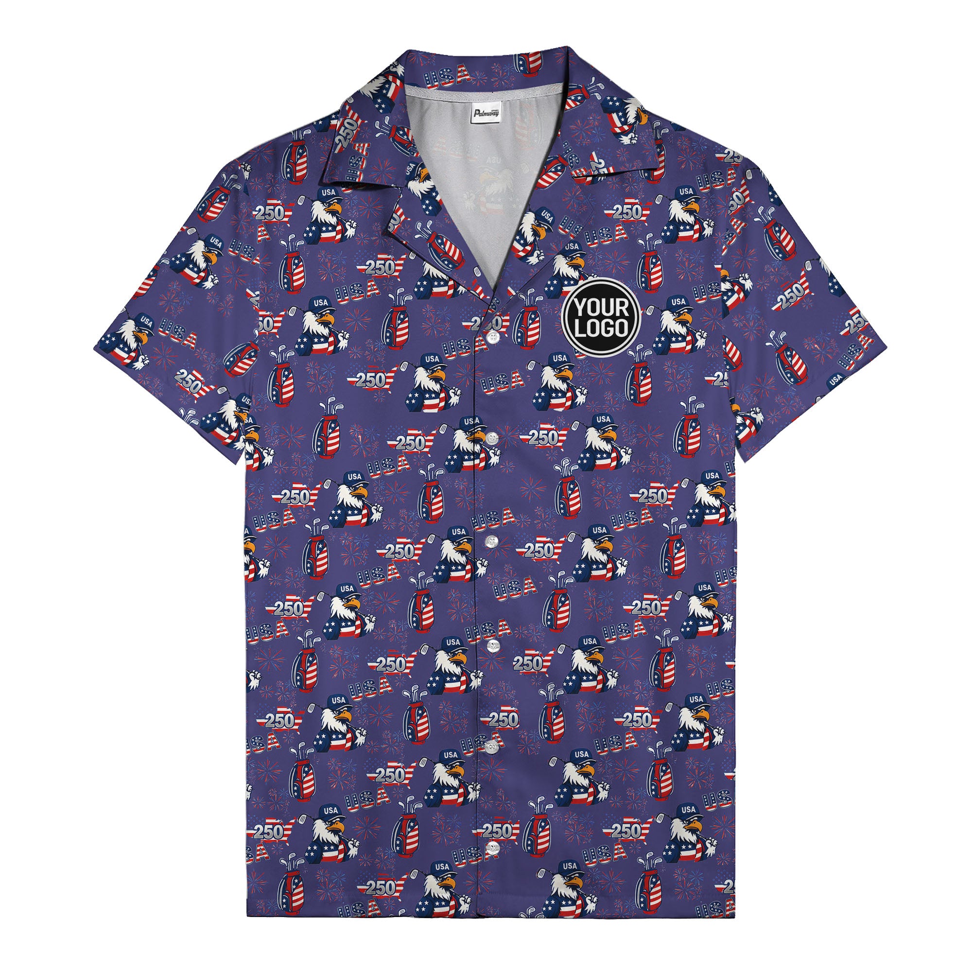 usa bald eagles golf bags fireworks hawaiian shirt for men