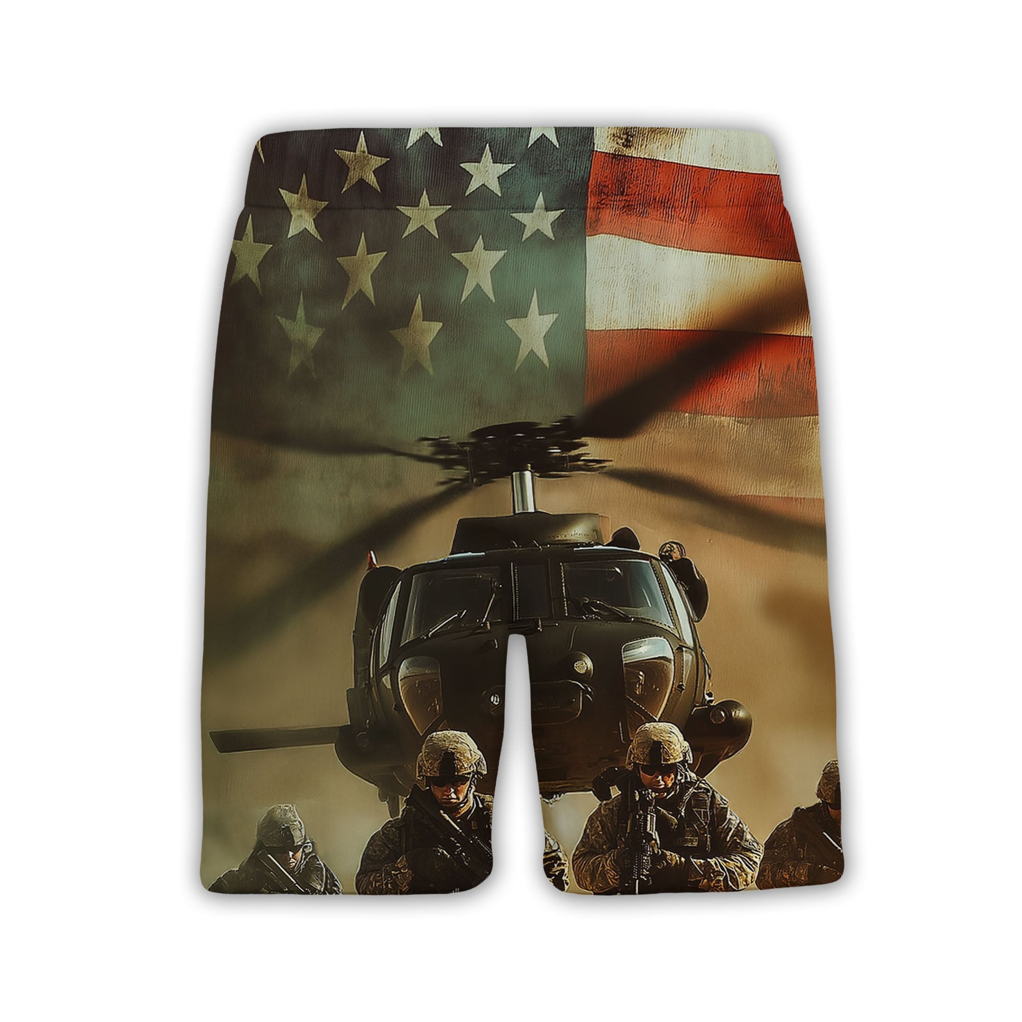 USA Patriotic Soldiers & American Flag Military Hawaiian Shirt – Army Pride