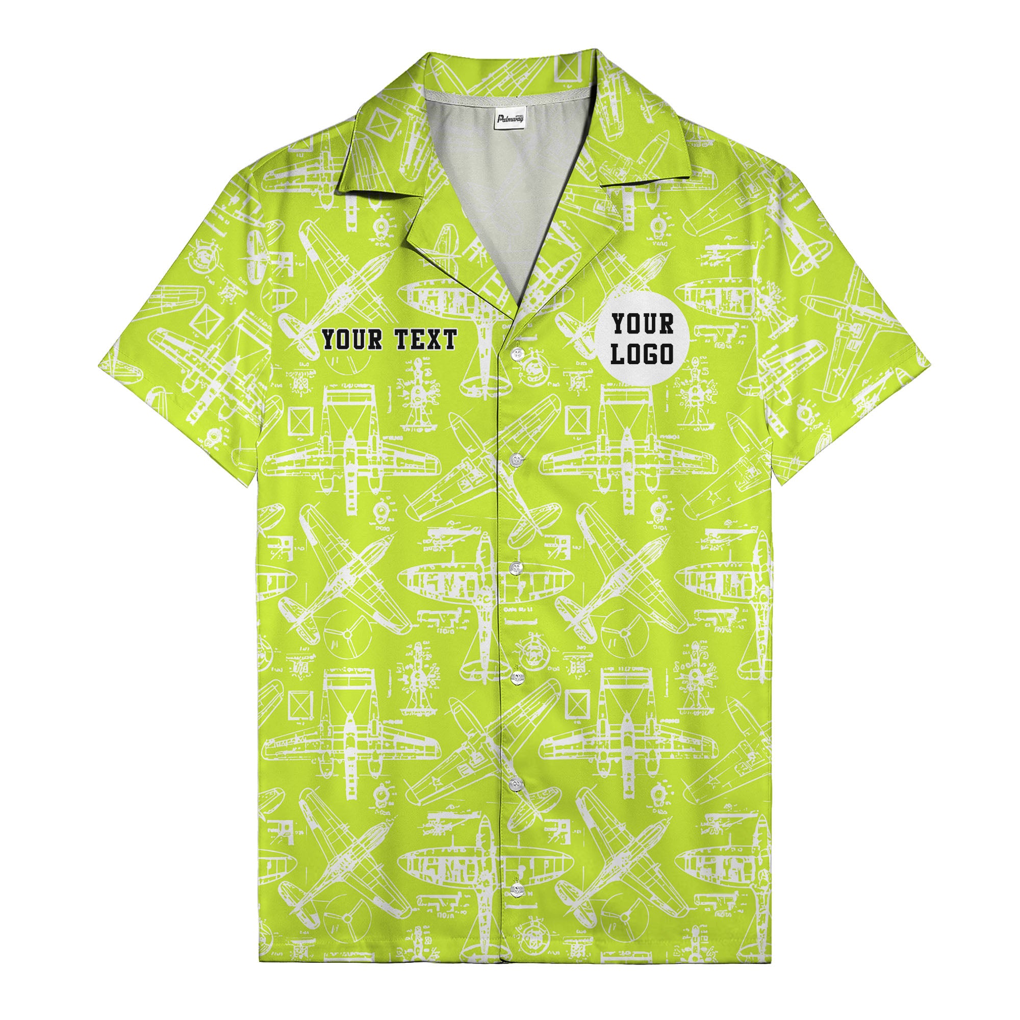 vintage airplane blueprint sketches propeller engine hawaiian shirt