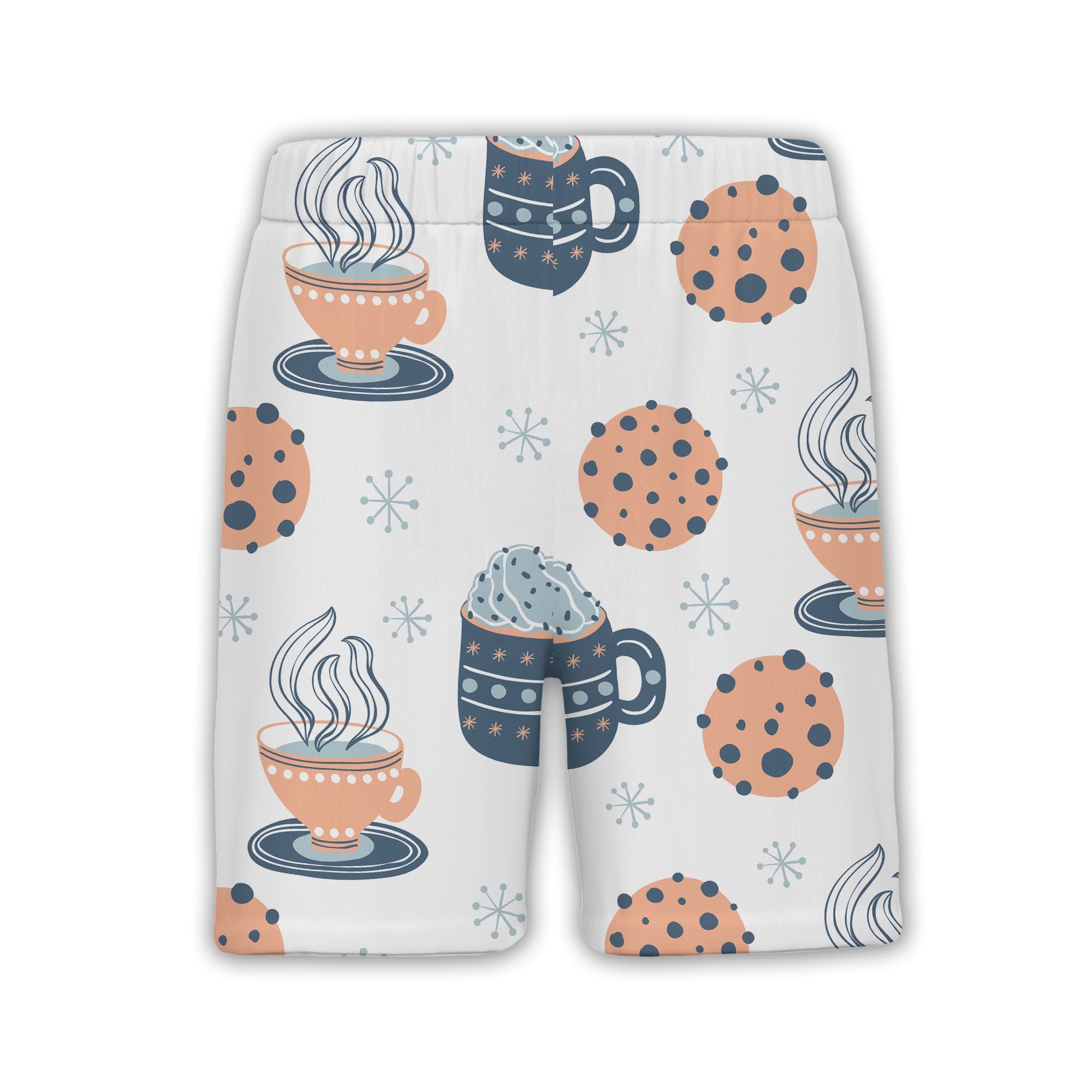 Warm Cocoa Mug Hawaiian Shirt with Cookies and Whipped Cream Design
