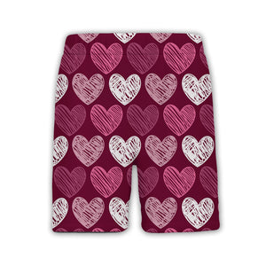 Watercolor Hearts Hawaiian Shirt with Polka Dots Gems and Cookie Shapes