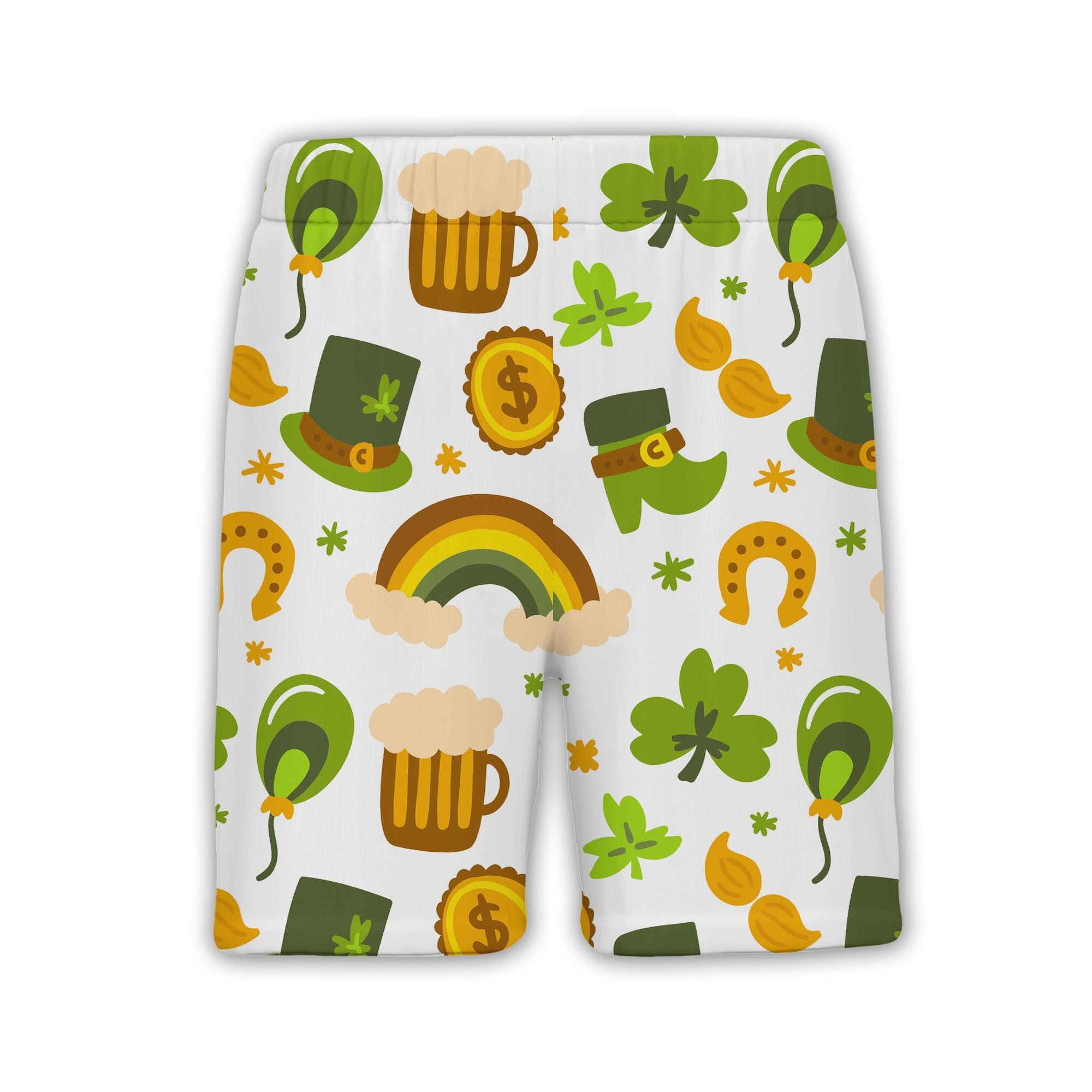 Whimsical St Patricks Day Hawaiian Shirt with Leprechaun Boots and Rainbows