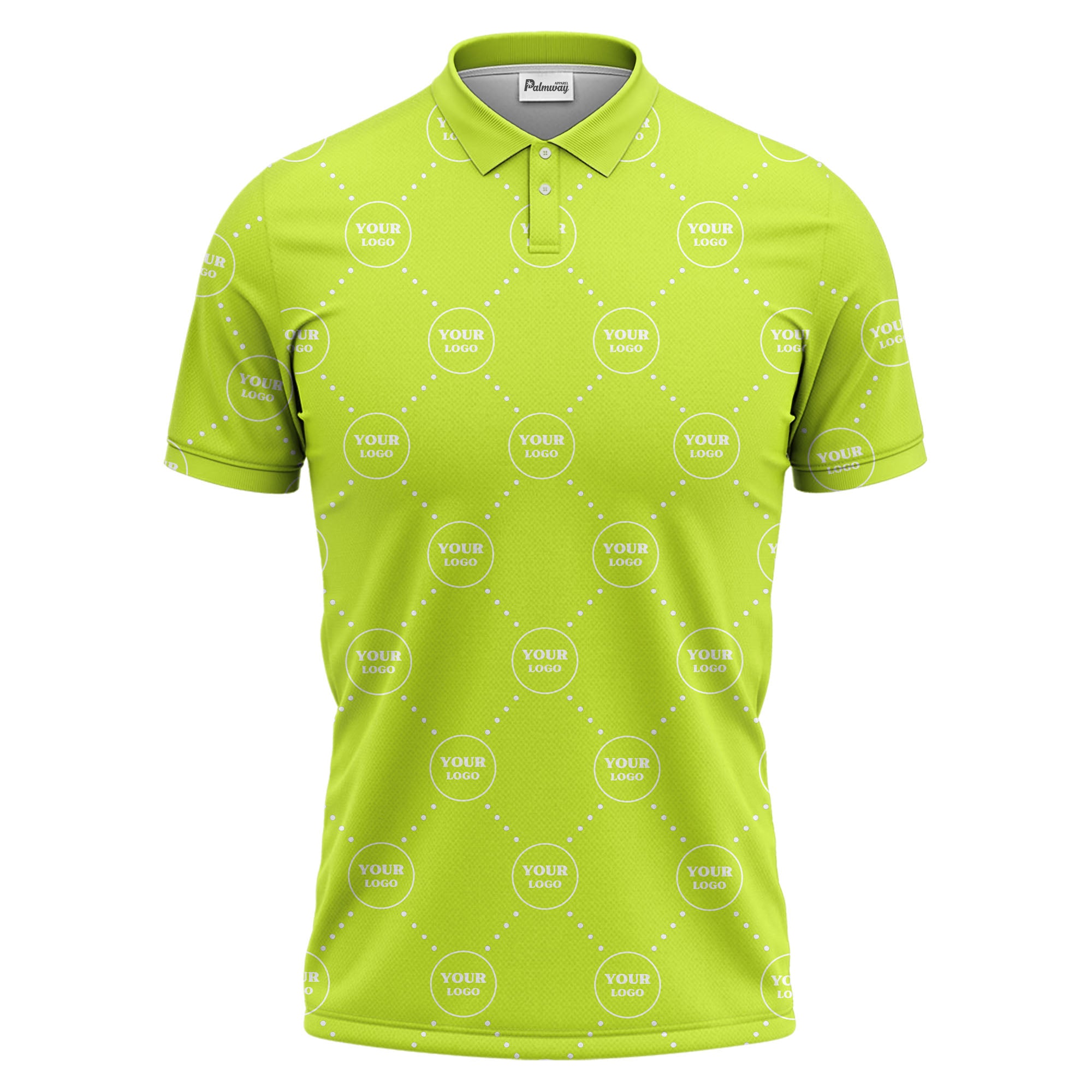 white circles custom logo placement polo shirt for corporate professionals
