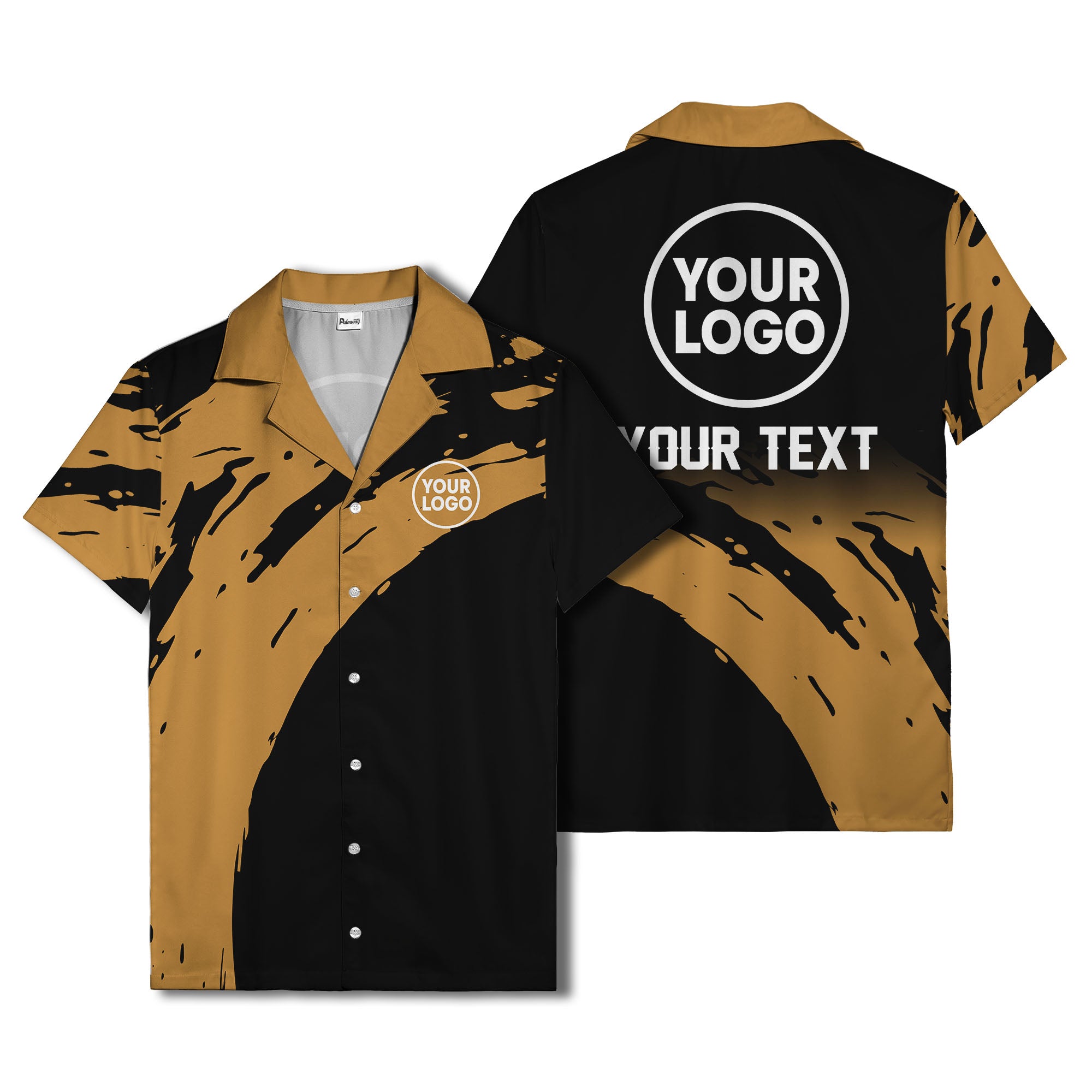 abstract paint splash modern art hawaiian shirt for men