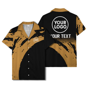 abstract paint splash modern art hawaiian shirt for men