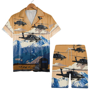 Alaska Army National Guard 1St Battalion, 207Th Aviation Regiment Uh-60 Black Hawk Hawaiian Shirt