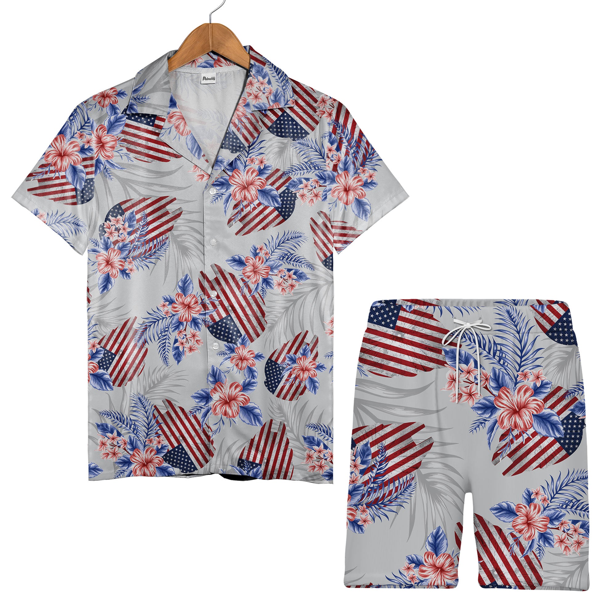 American Flag Aloha Beach Gift Hawaiian Shirt For Men And Women