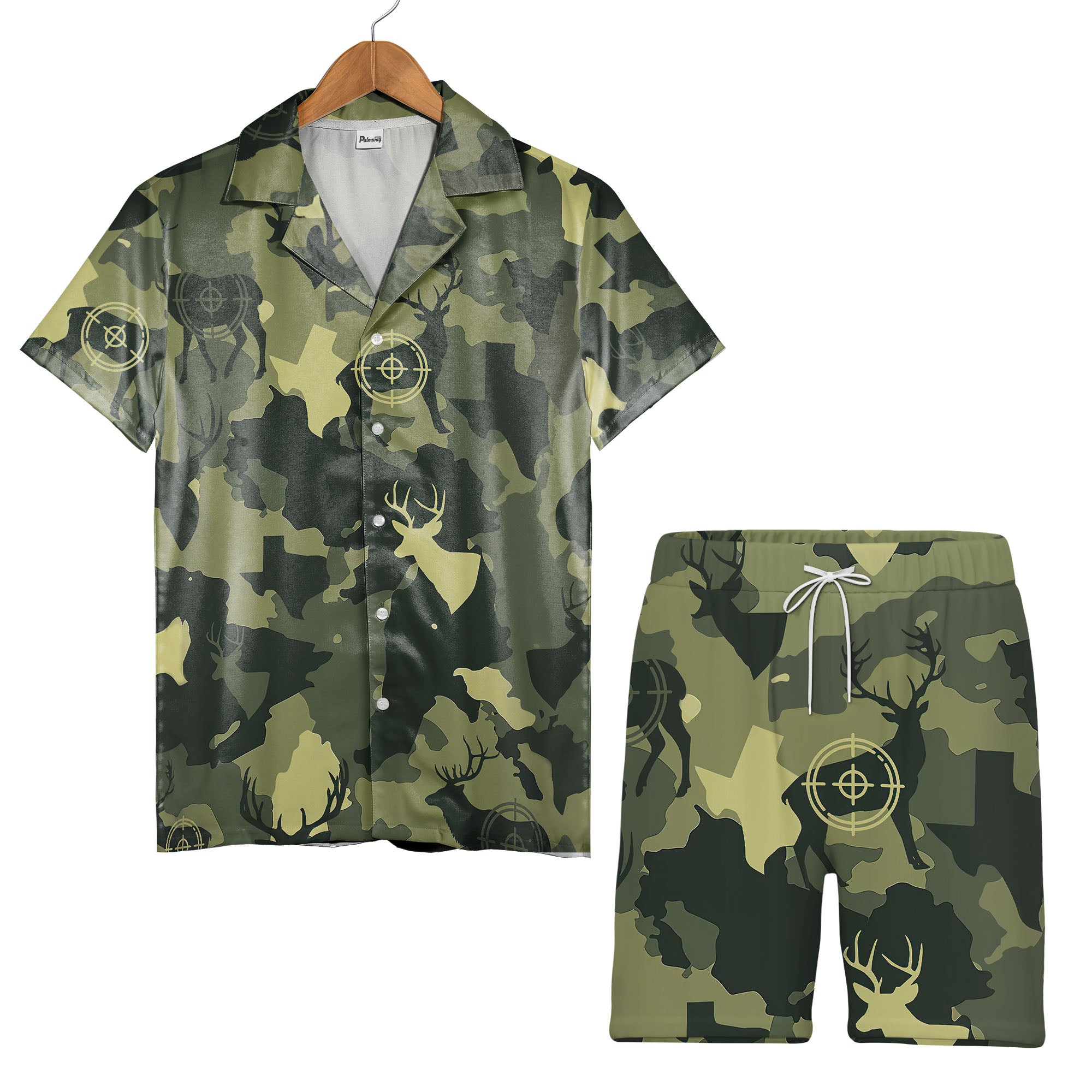Camouflage Deer Texas Gun Hunting Hawaiian Shirt