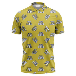 custom logo repeating text navy white hawaiian polo shirt for men