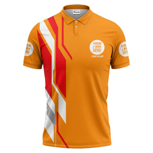 custom multi color geometric abstract modern men's performance polo shirt