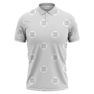 custom logo repeating polo shirt hawaiian shirt