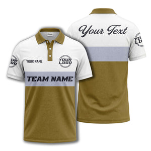 custom team name logo horizontal stripe polo shirt for men