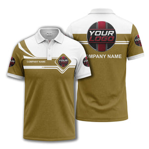 diamond stripe custom logo corporate polo shirt