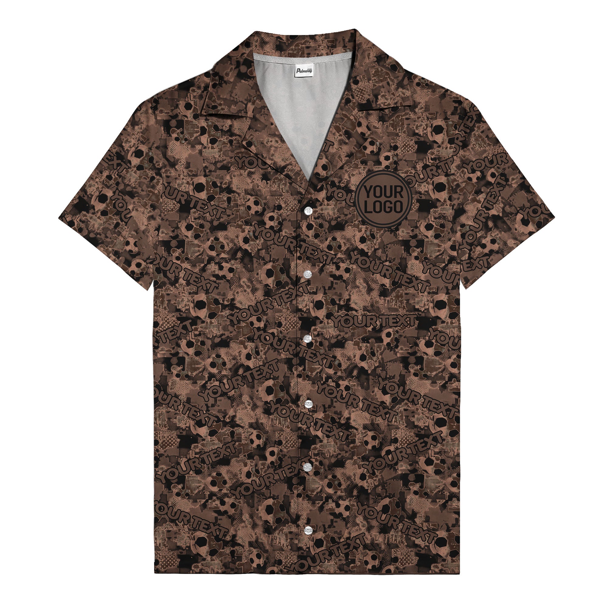 hexagon dot repeating custom text abstract geometric hawaiian shirt