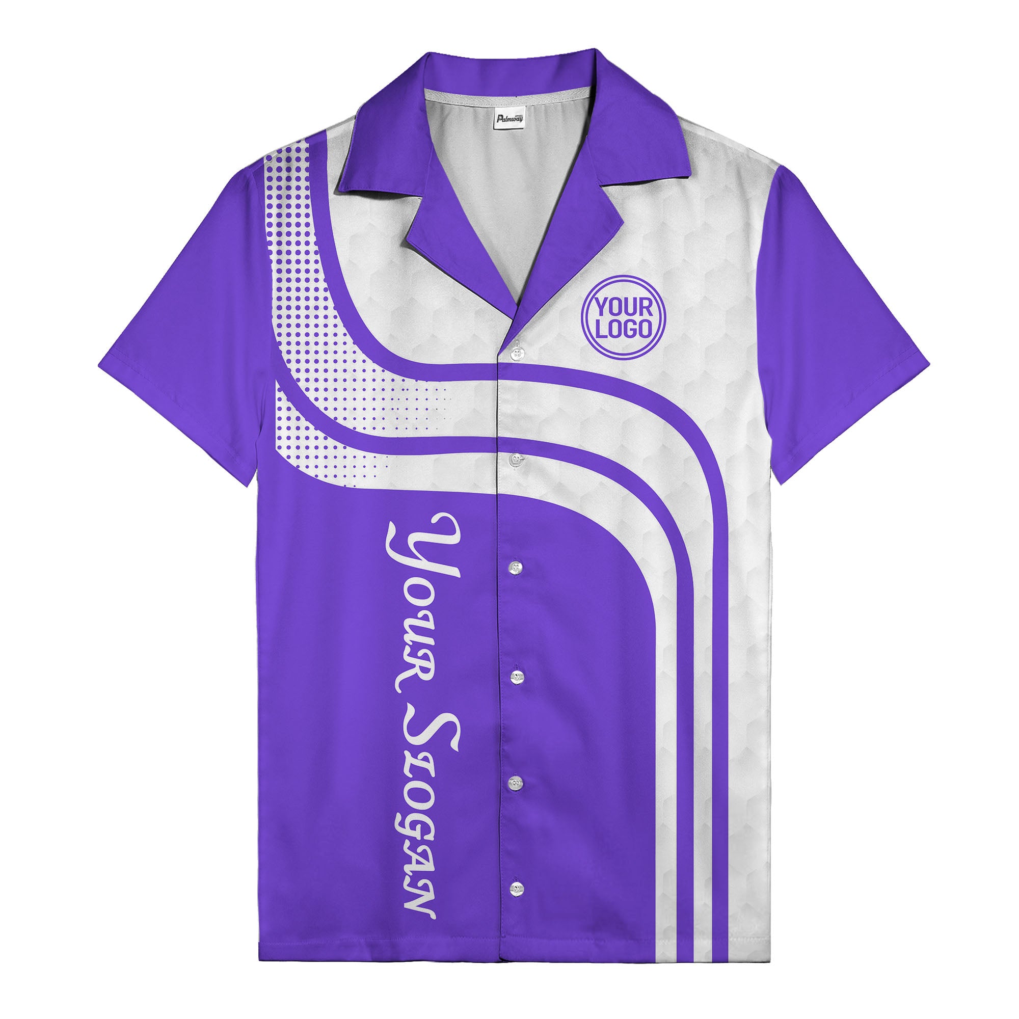 hexagon grid & retro curves hawaiian shirt for bowling fans
