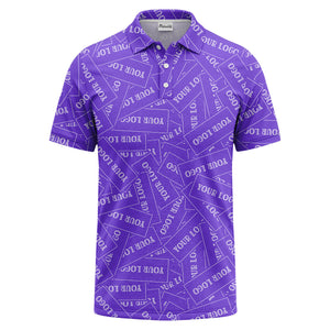 repeat your logo on black ground custom polo shirt
