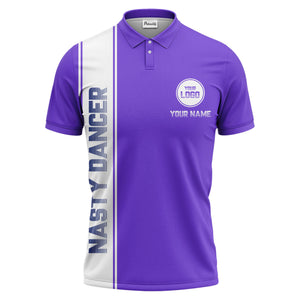 repeating logo & custom text illustration polo shirt for team sports