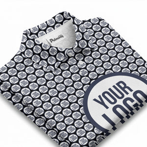 Repeating Personalized Logo Polo Shirt With Custom Text & Illustrated Icons