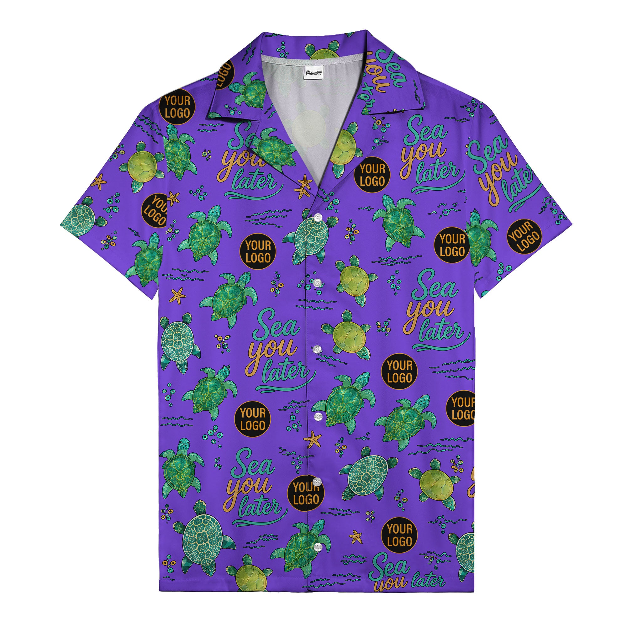 sea turtles & starfish sea you later cartoon hawaiian shirt