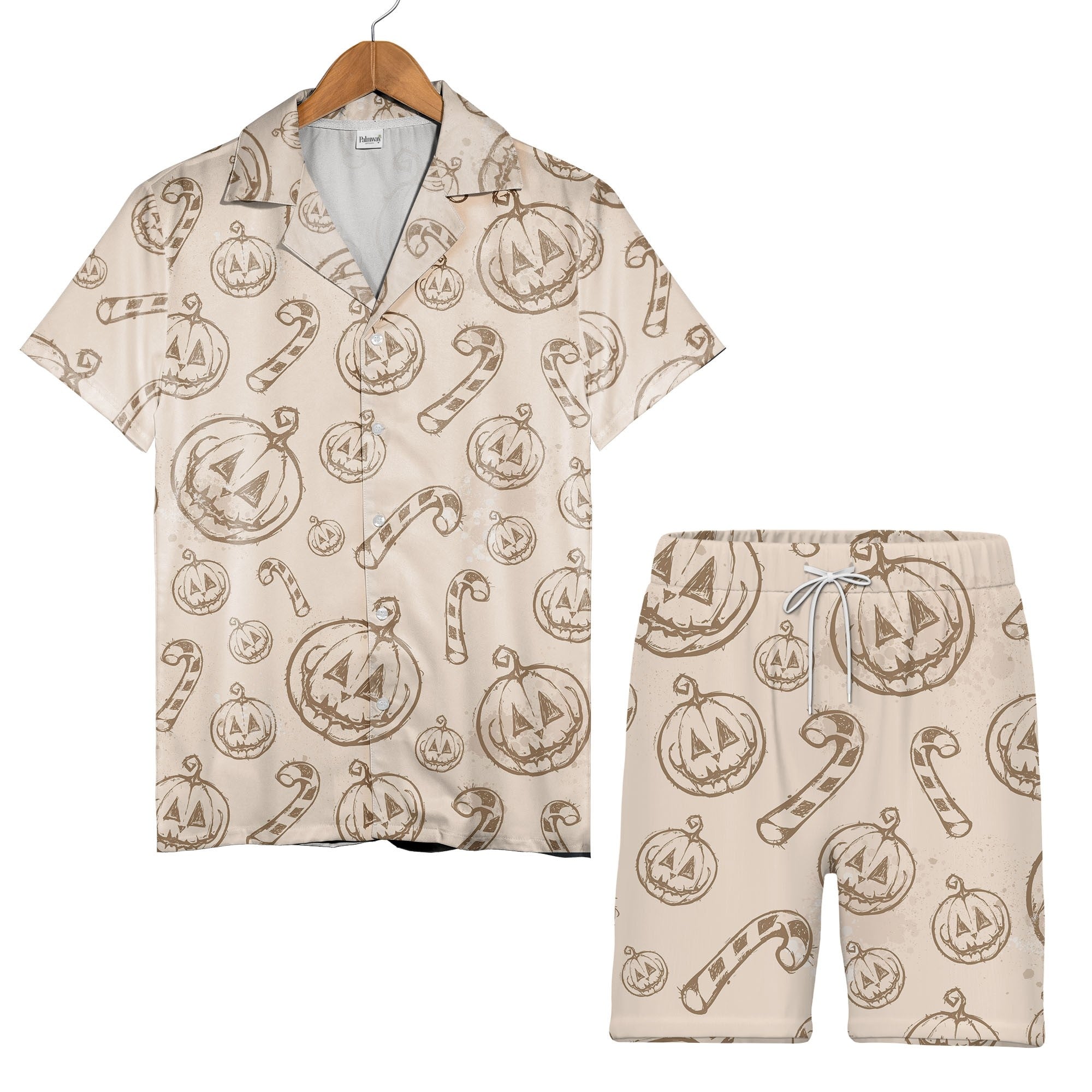 Sketched Grunge Jack-o-Lantern Hawaiian Shirt Vintage Halloween