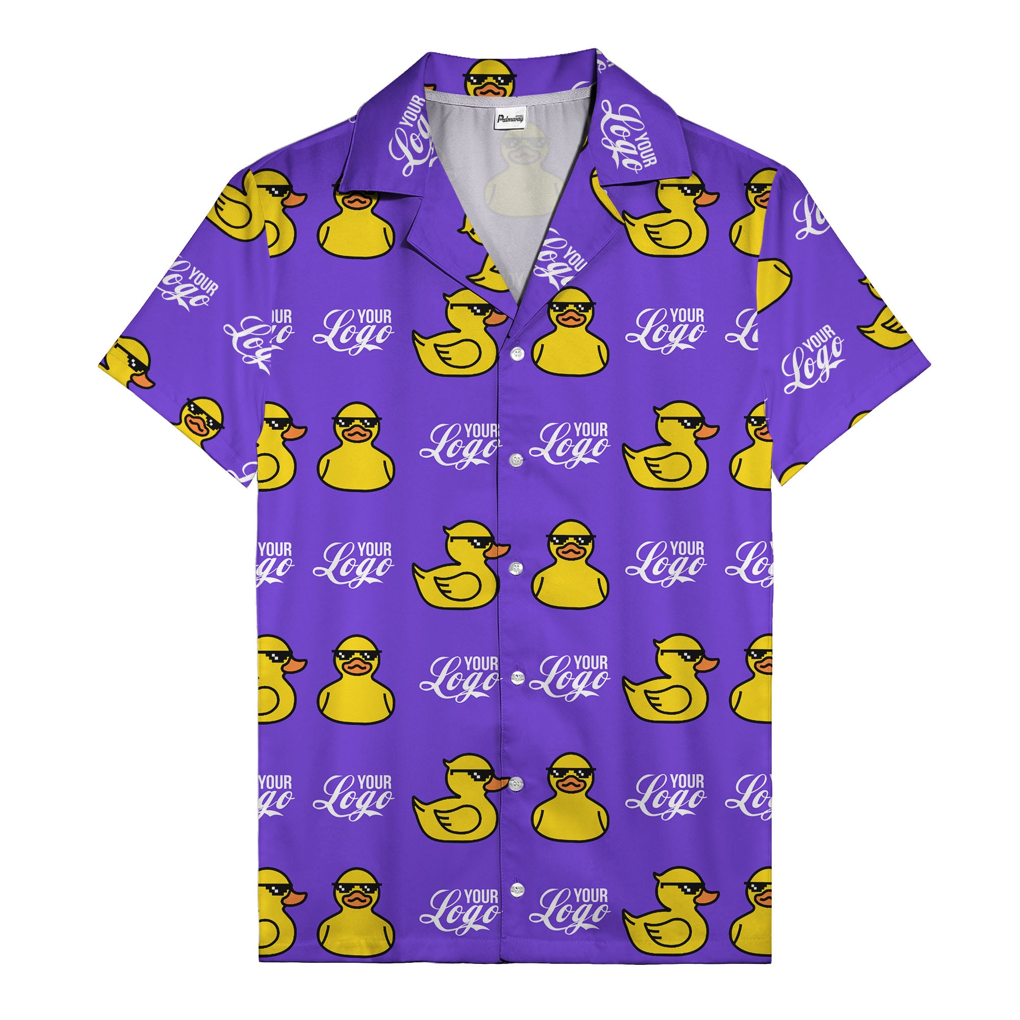sunglassed rubber ducky parade custom logo hawaiian shirt