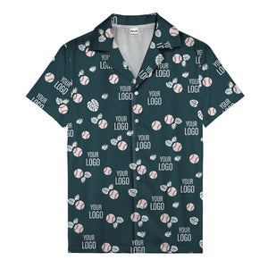 Baseballs Flying Through Tropical Leaves Polo Shirt For Men