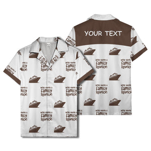 cruise ship silhouettes and family reunion text repeat hawaiian shirt