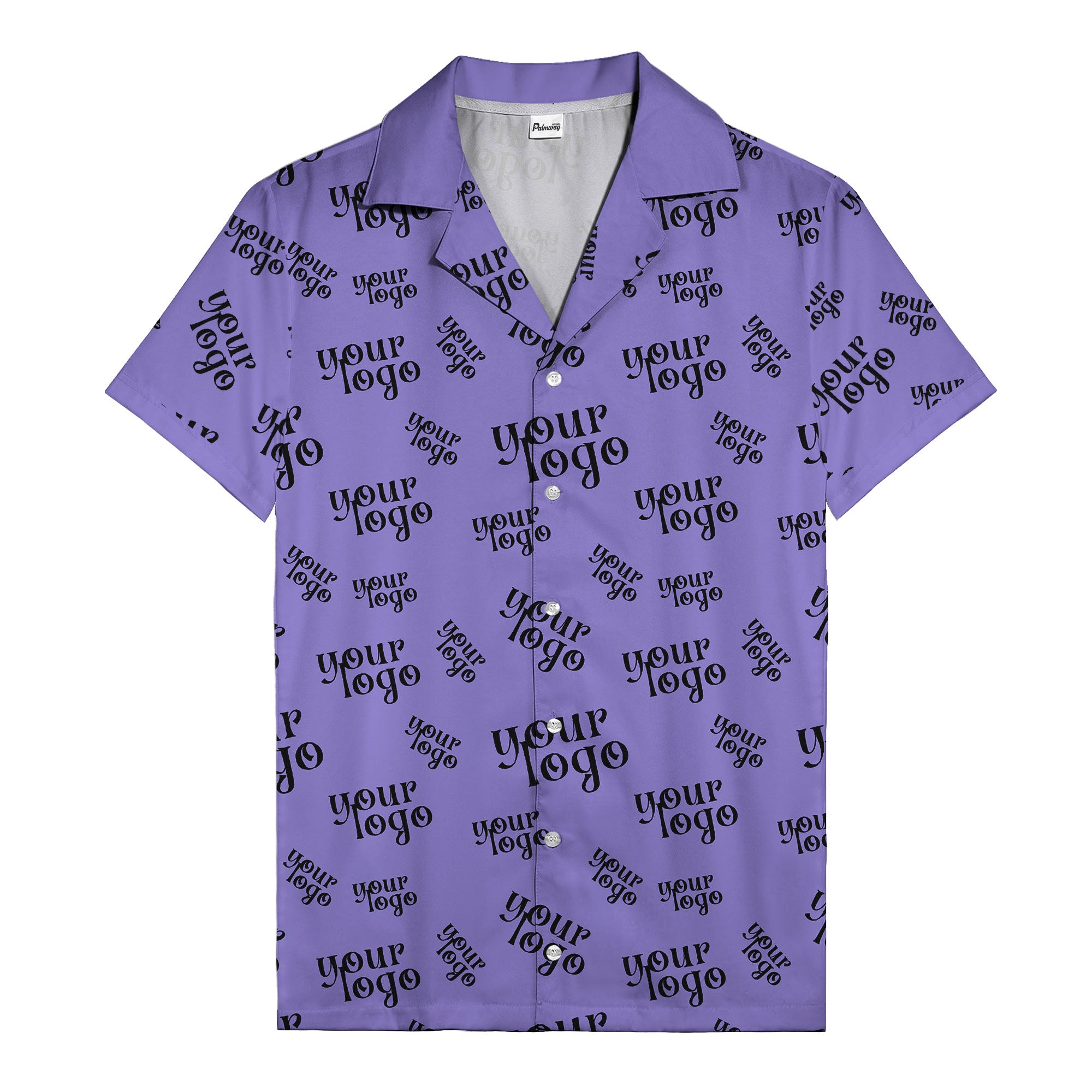 custom logo repeat typography hawaiian shirt for personalized style