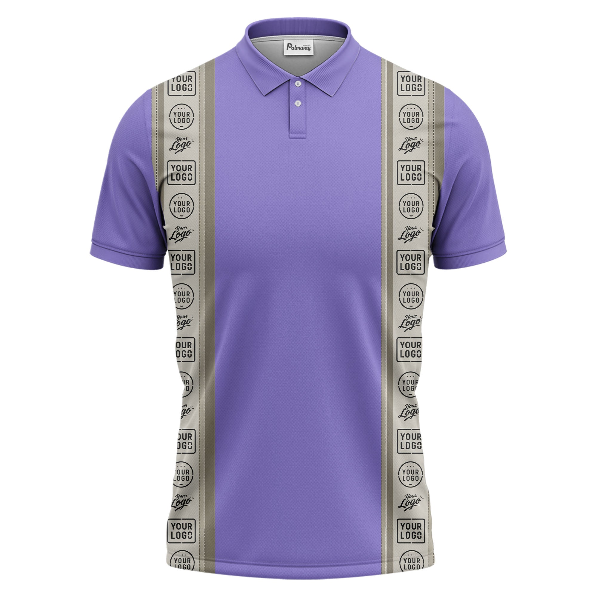 custom logo vertical stripe polo shirt for men - professional branding
