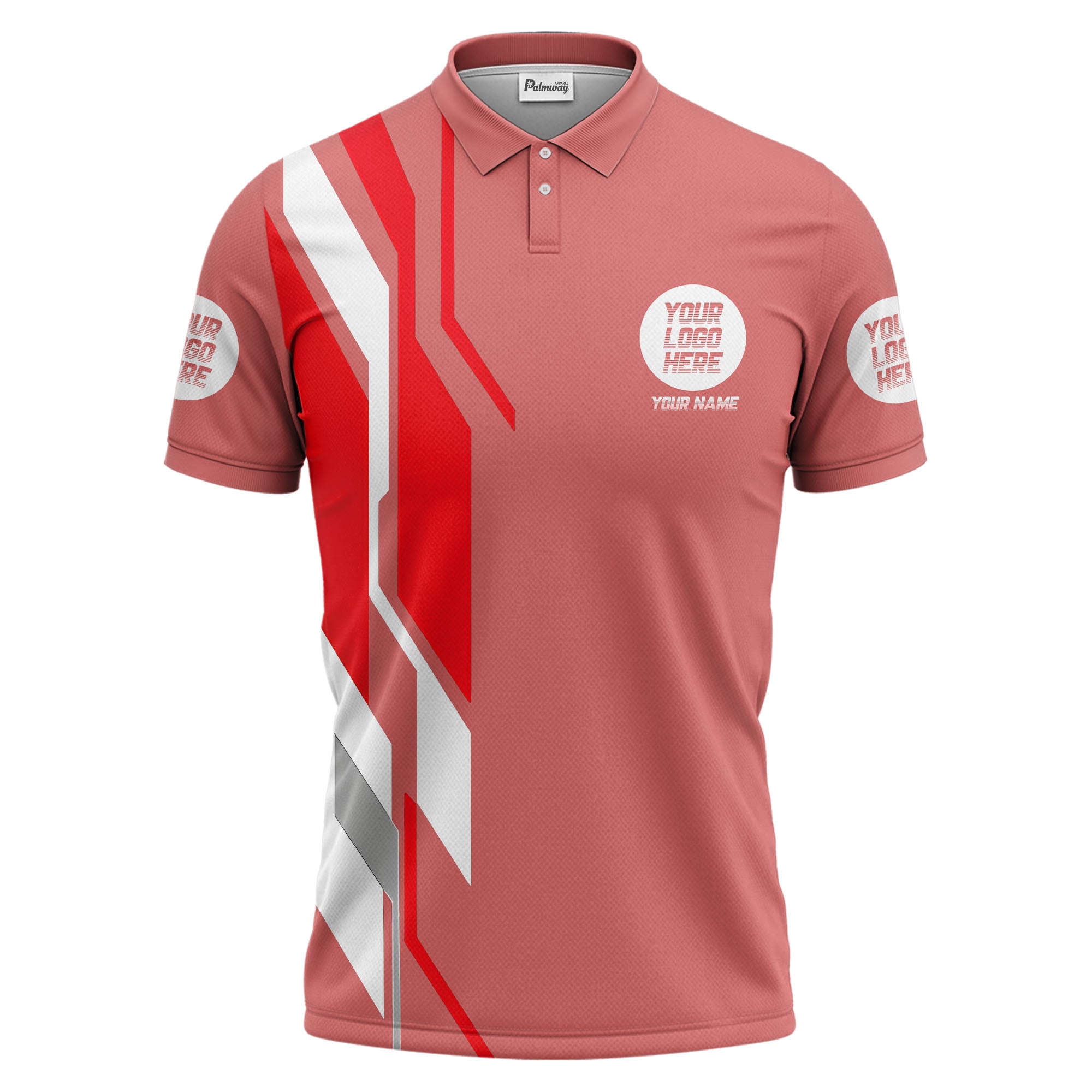 custom multi color geometric abstract modern men's performance polo shirt