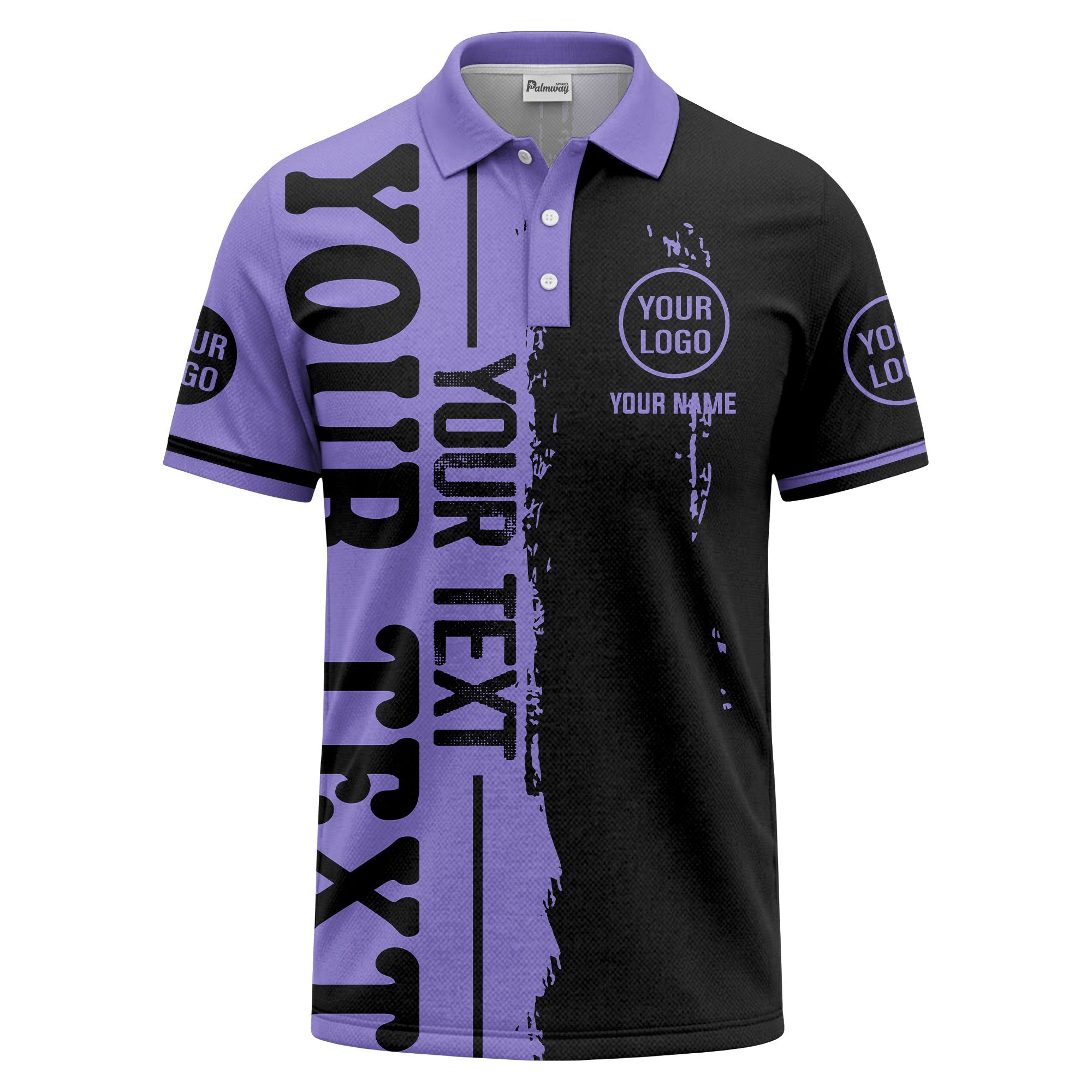 custom name & logo bold graphic personalized polo shirt