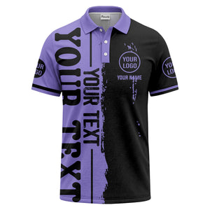 custom name & logo bold graphic personalized polo shirt