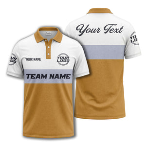 custom team name logo horizontal stripe polo shirt for men