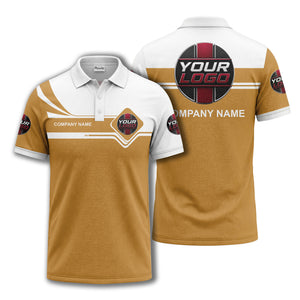 diamond stripe custom logo corporate polo shirt