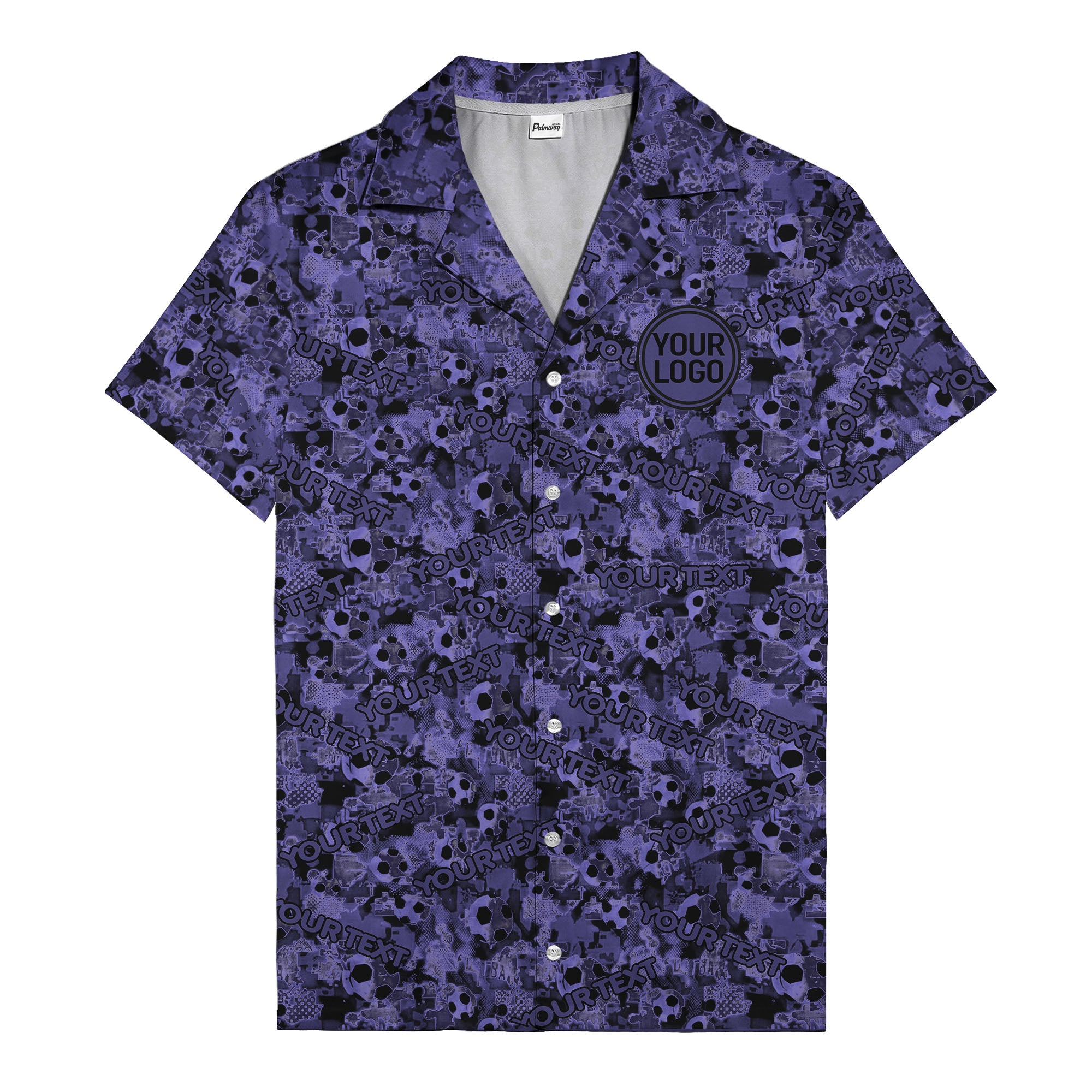 hexagon dot repeating custom text abstract geometric hawaiian shirt