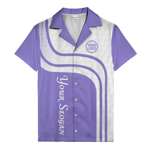 hexagon grid & retro curves hawaiian shirt for bowling fans
