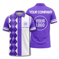 monochrome argyle diamond & custom logo polo shirt