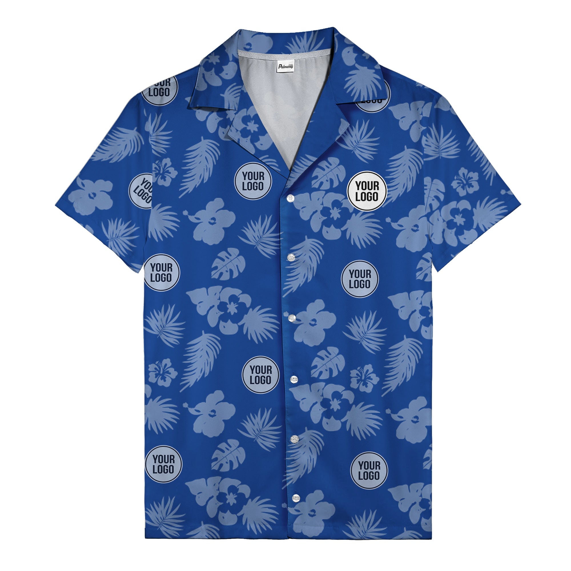 monochrome tropical flowers and leaves hawaiian shirt for men