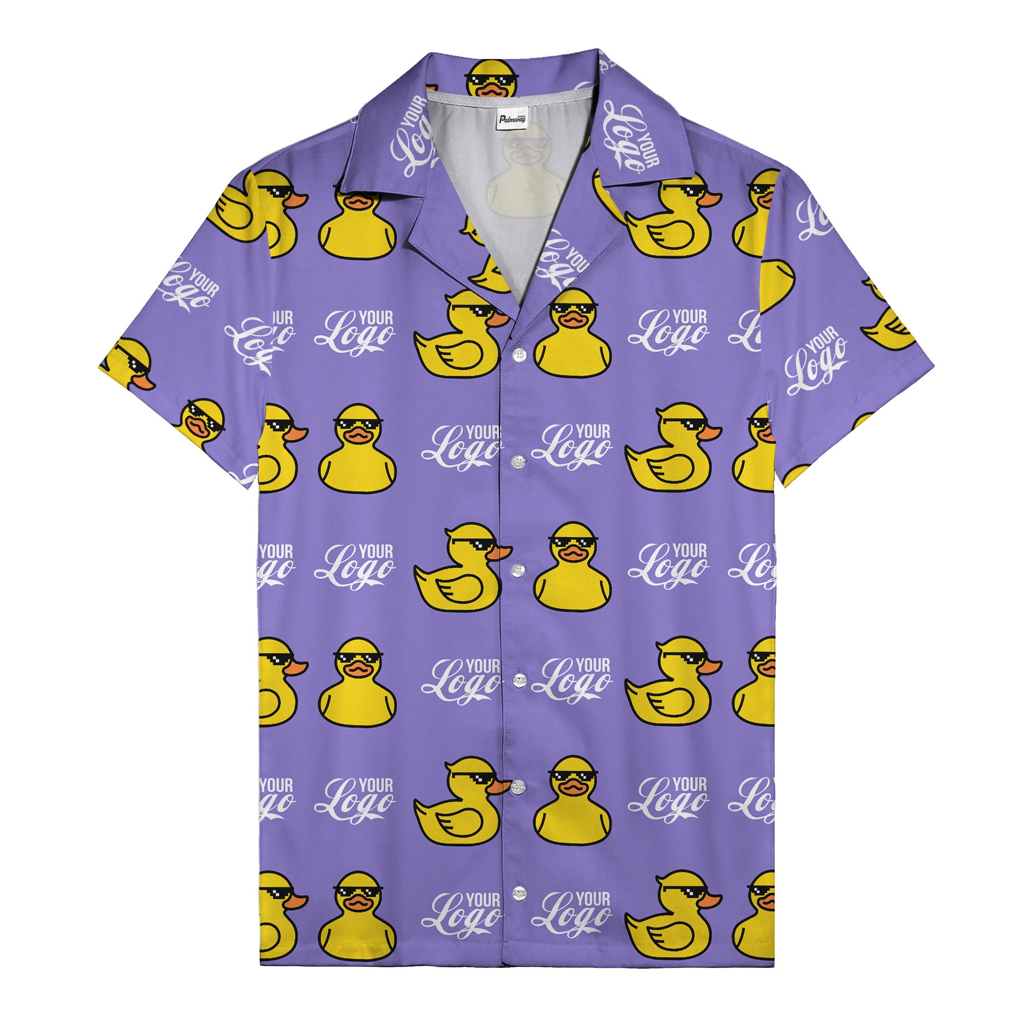 sunglassed rubber ducky parade custom logo hawaiian shirt