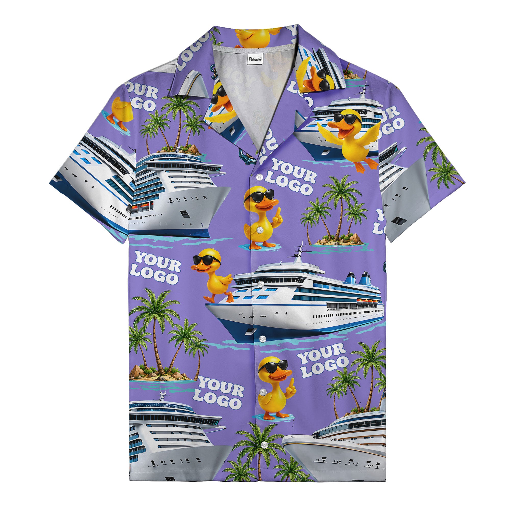 sunglasses ducks on cruise ships palm tree islands hawaiian shirt