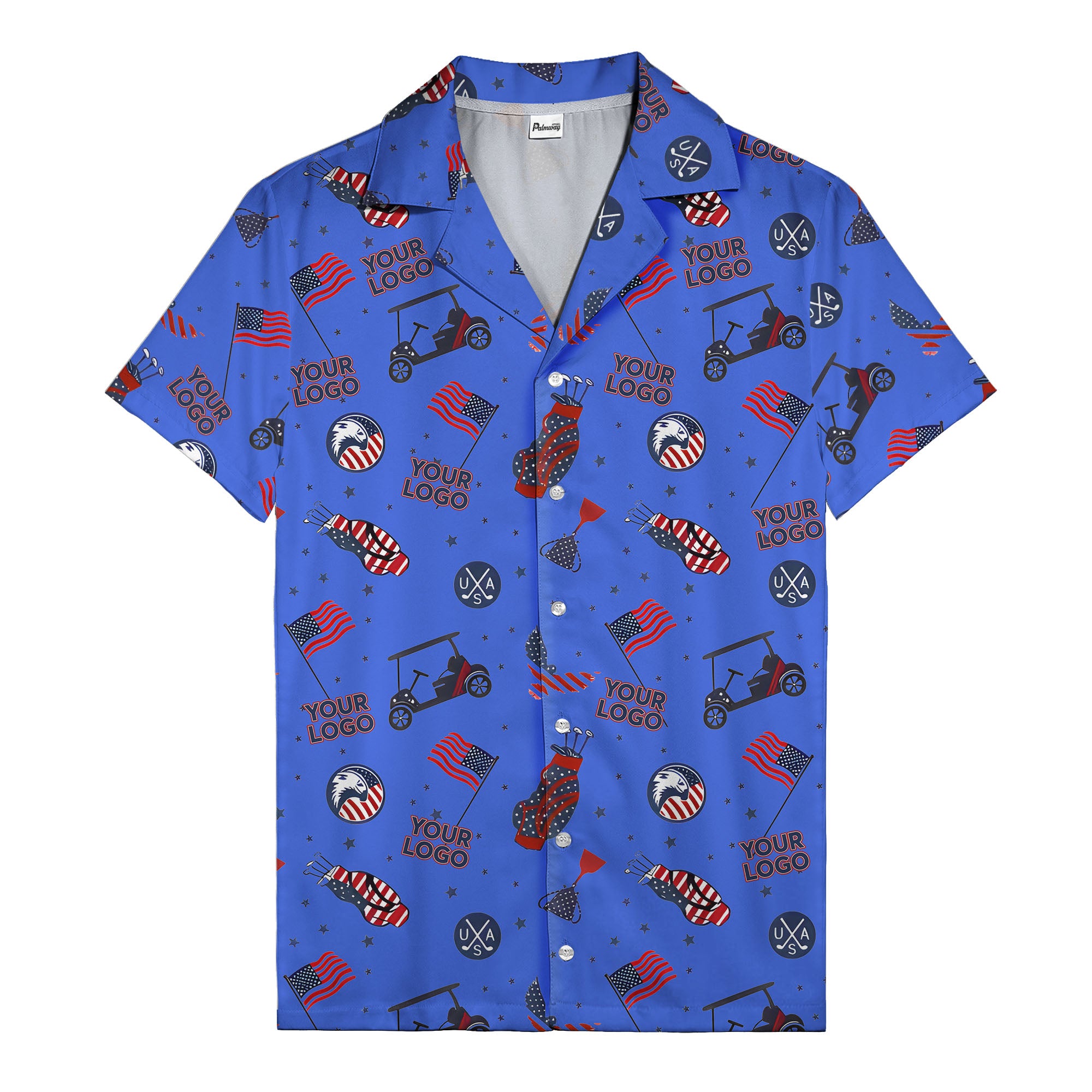 american golf flags bald eagles golf carts hawaiian shirt for men