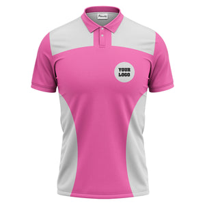 black white contrast panel customizable logo polo shirt for men