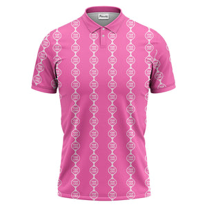 chain link customizable logos black white graphic polo shirt