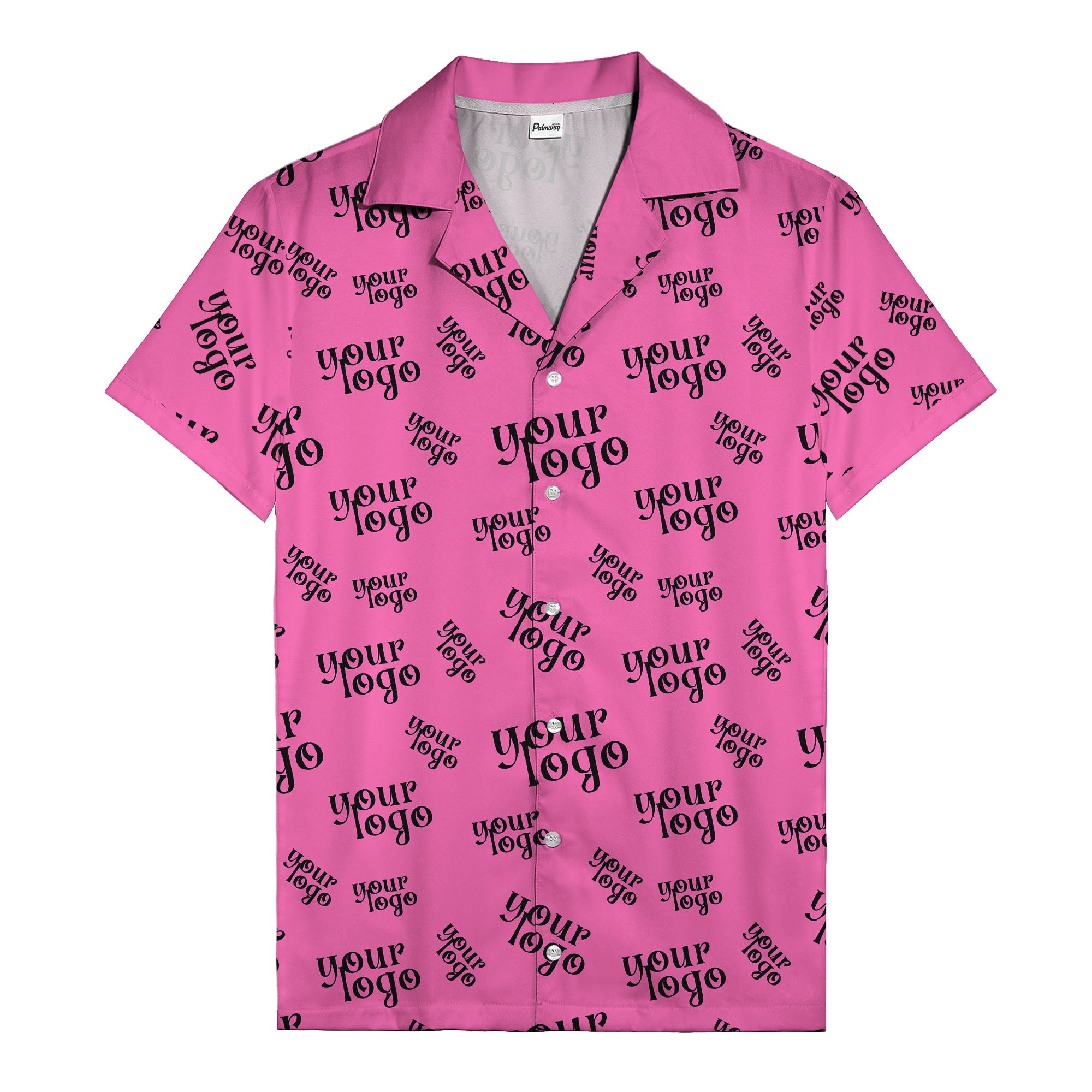 custom logo repeat typography hawaiian shirt for personalized style