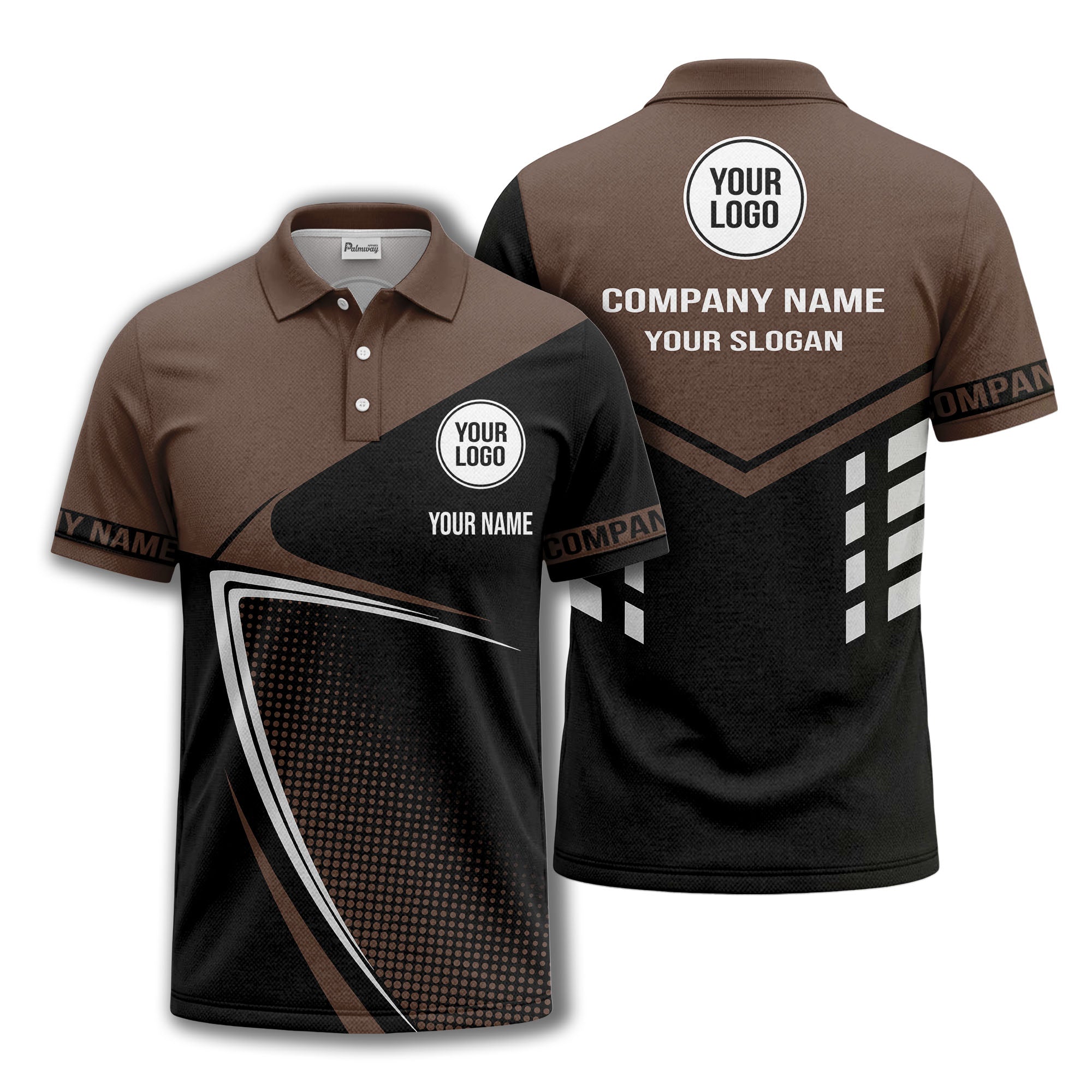 diagonal stripe dot geometric polo shirt for men