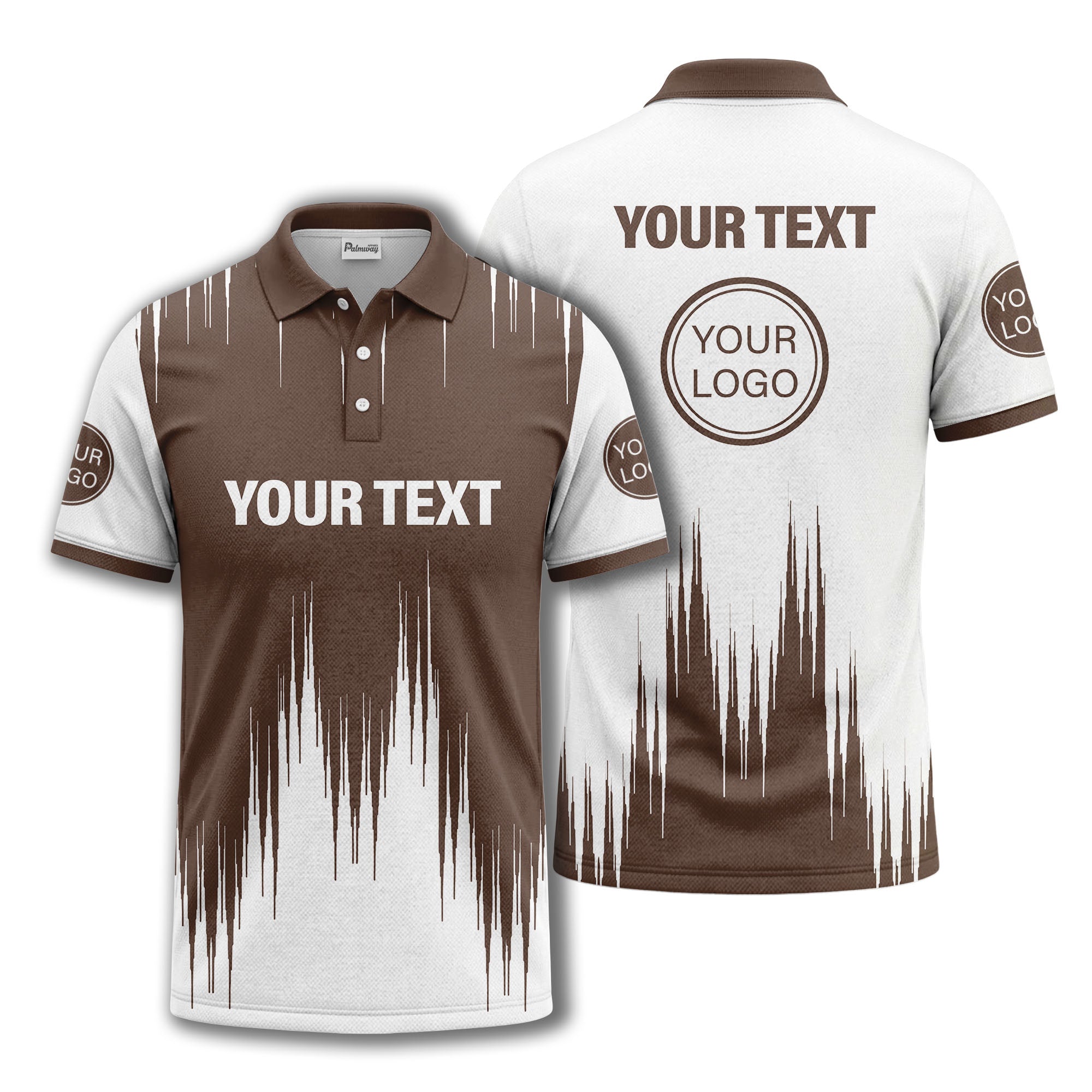 drip paint & abstract line art men's modern polo shirt