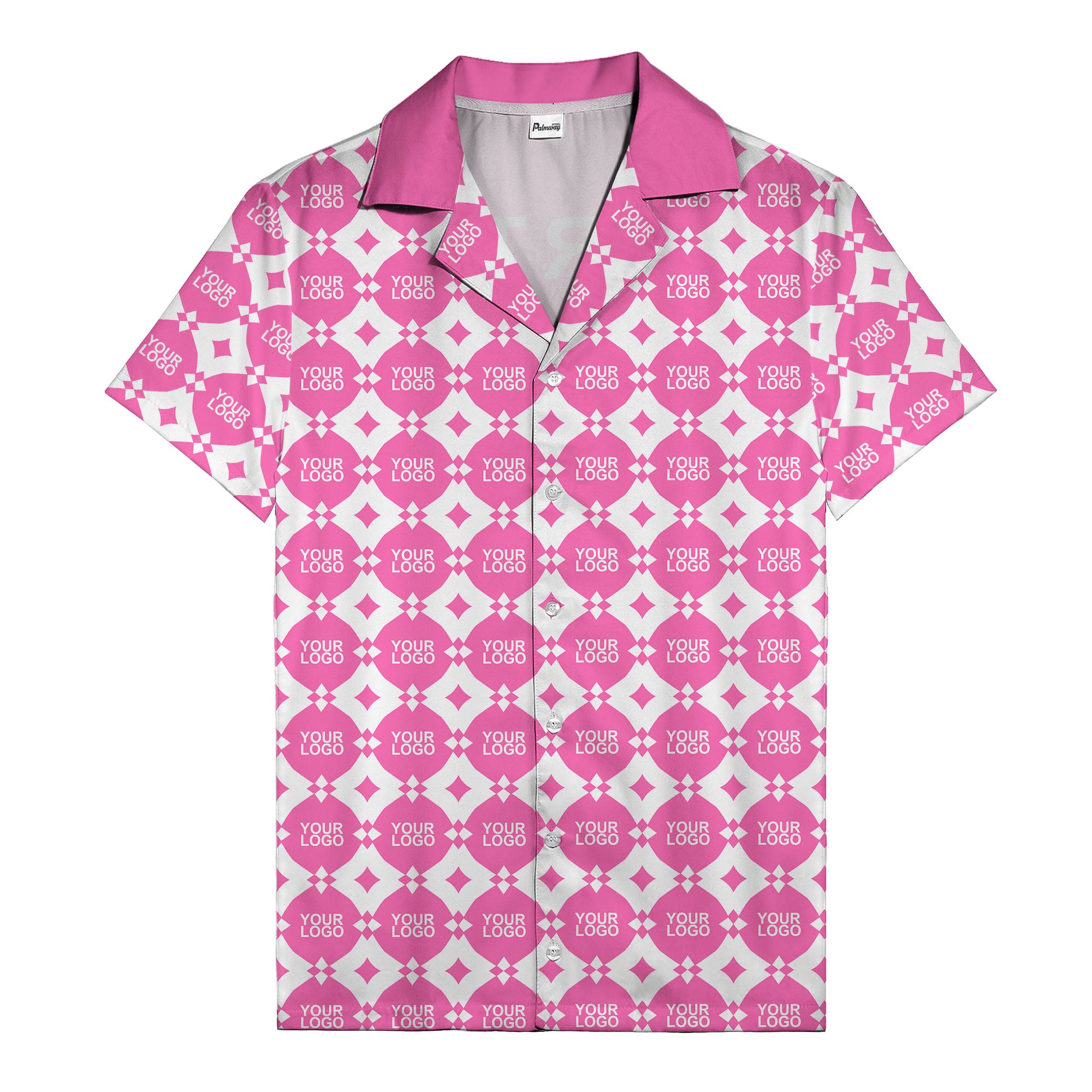 gold mon diamond lattice monogram hawaiian shirt for men