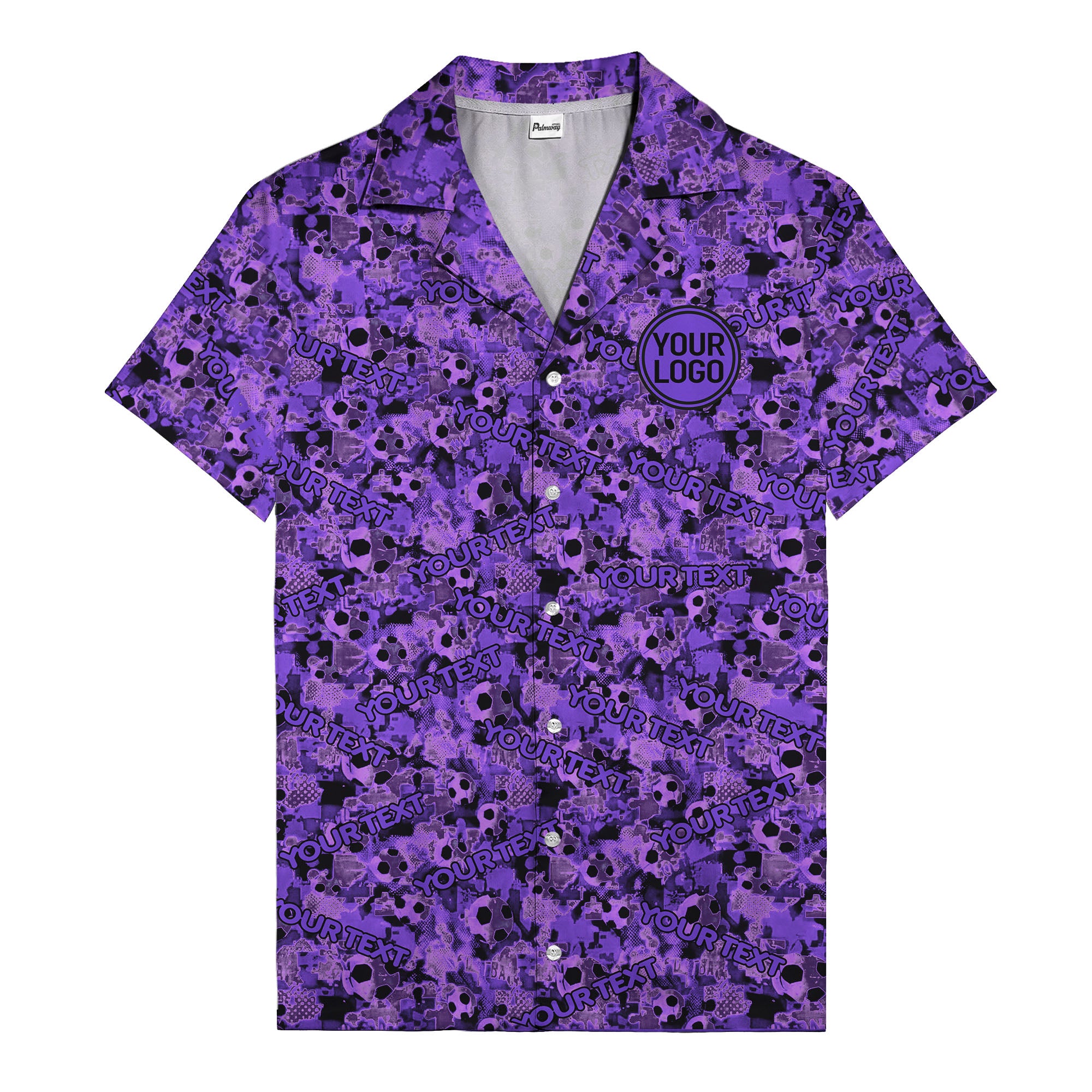 hexagon dot repeating custom text abstract geometric hawaiian shirt